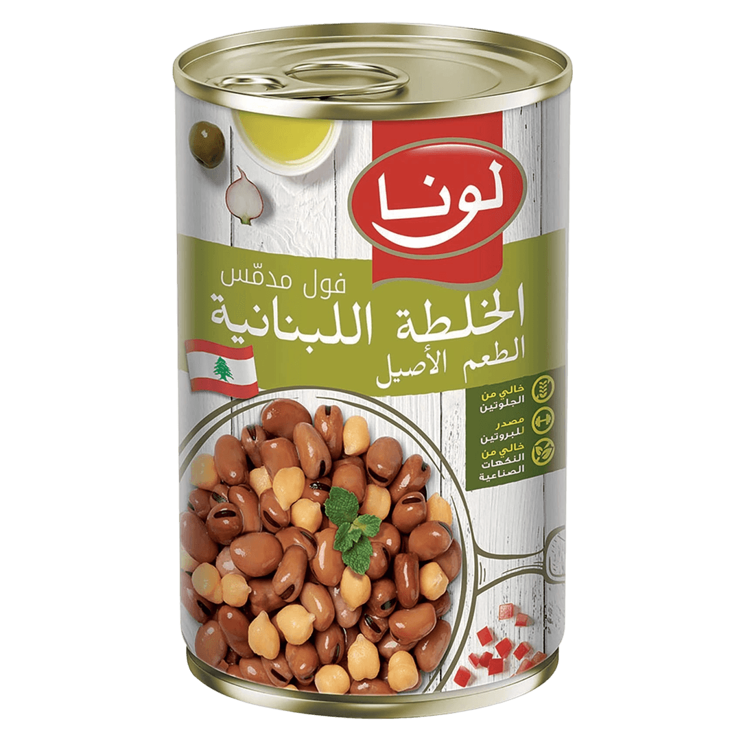 لونا فول مقشور بالخلطة اللبنانية  450 جم