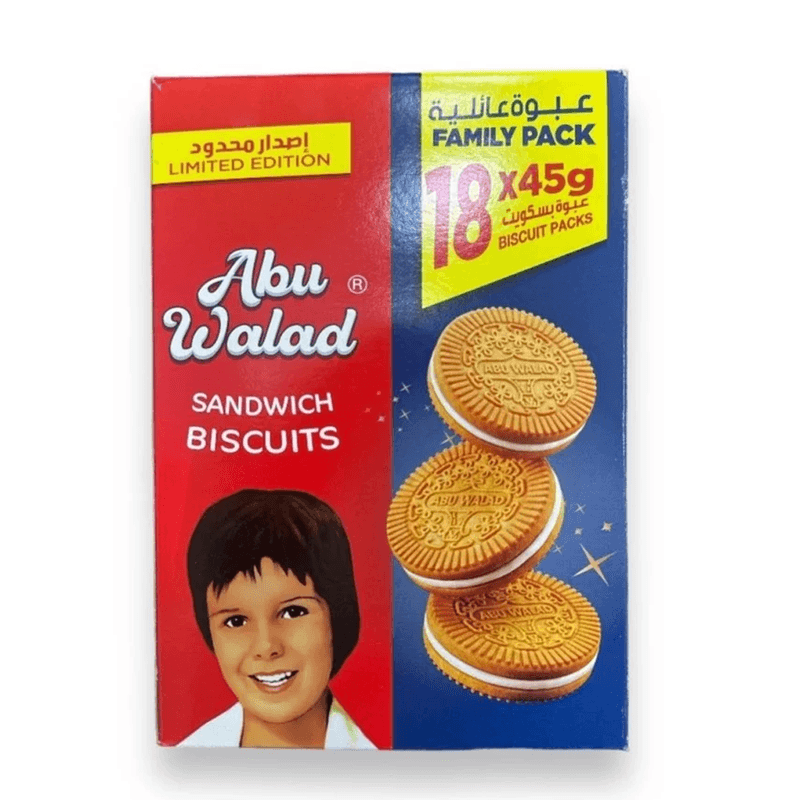 تيشوب بسكويت ابو ولد فانيليا عائلي 18 جم *18