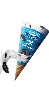 السعودية ايسكريم مخروط كوكيز وكريم 110مل