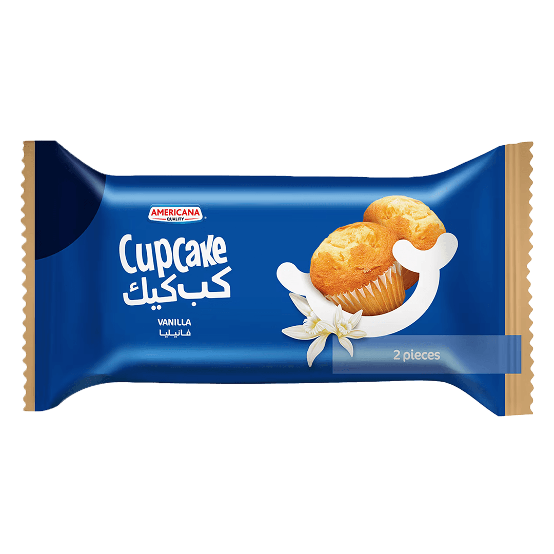 امريكانا كب كيك قطعتان فانيلا 55 جم
