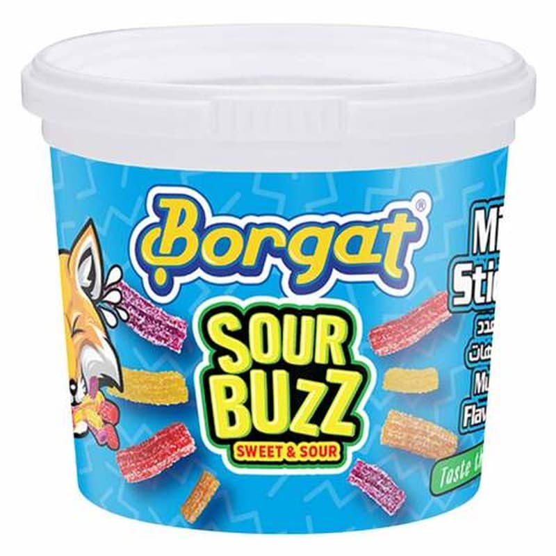 بورقات حلوة حامضة ستيكس محشوة بنكهات متعددة 170جم