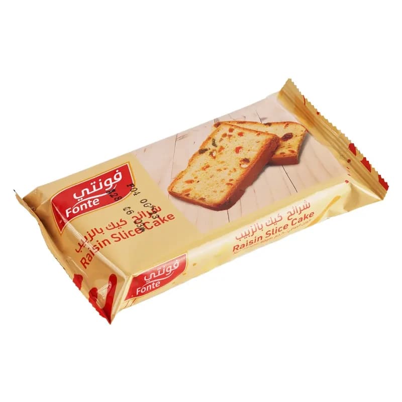 فونتي شرايح كيك بالزبيب 80 غ