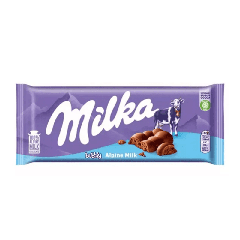ميلكا شوكولاتة محشوة بالفقاعات  90 جم