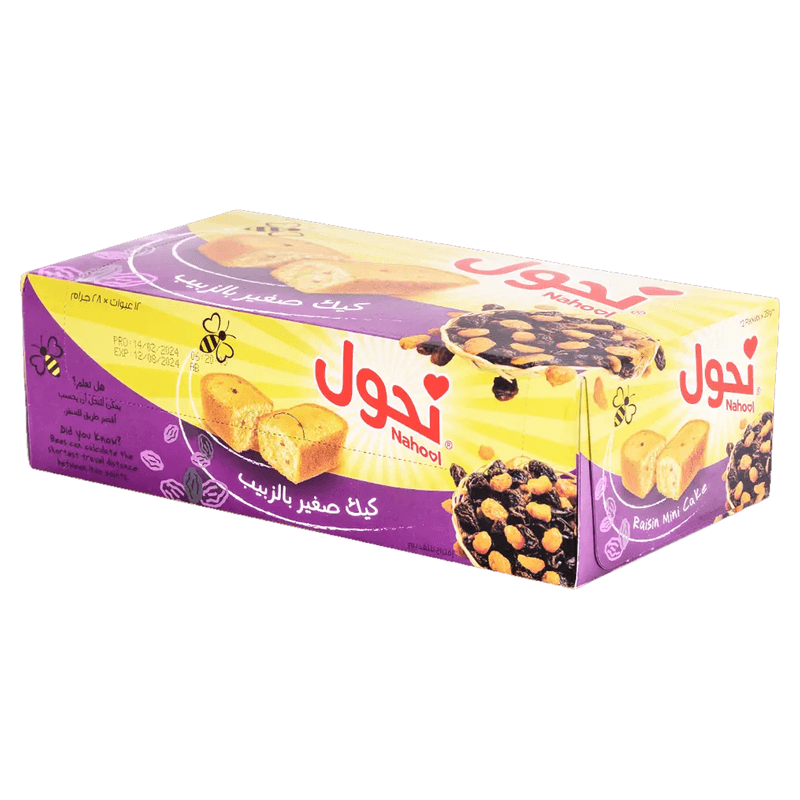 نحول كيك  صغير بالزبيب 28جم بوكس*12