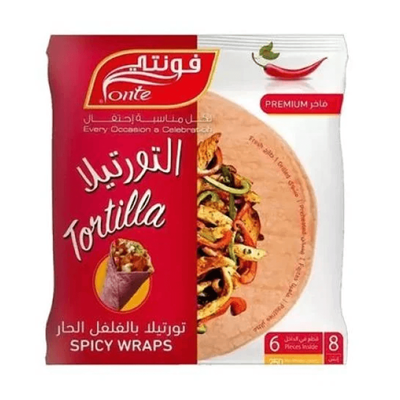 فونتي خبز التوتيلا بالفلفل الحار 250 جم