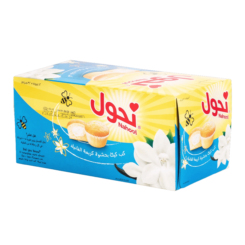 نحول كب كيك بحشوة كريمة الفانيلا  32جم *12