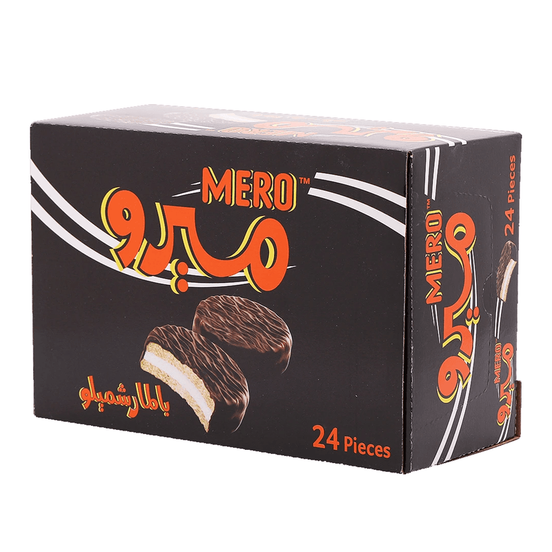 ميرو كيك محشو  بالمارشميلو ومغطاة بالشوكولاتة 23جم *24