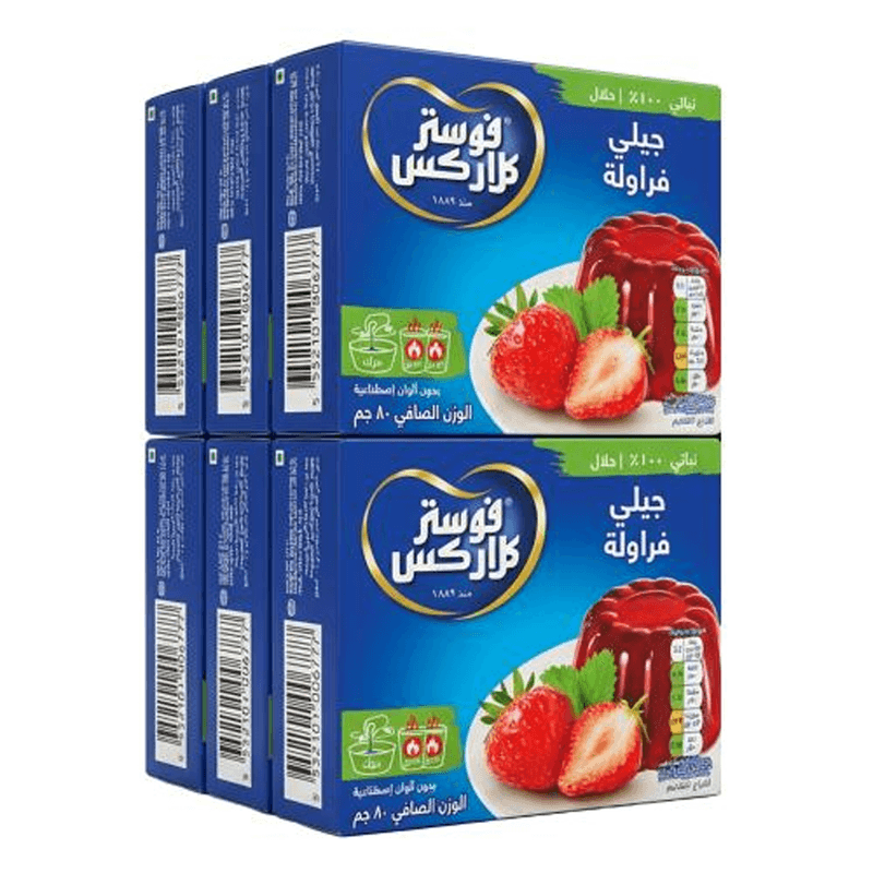 فوستر كلاركس جلي فراولة 80جم*6