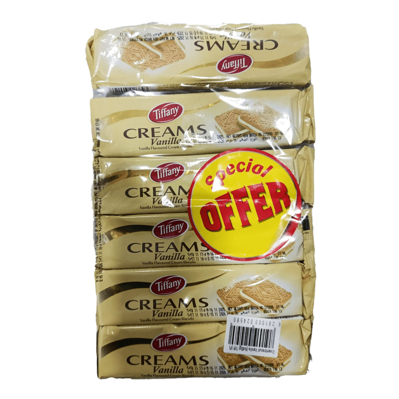 تيفاني كريمز بسكويت بكريمة نكهة الفانيليا 65 جم*6