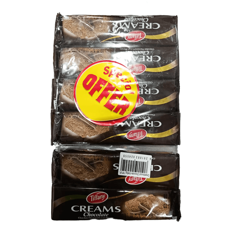 تيفاني كريمز بسكويت بكريمة نكهة الشوكولاتة 65 جم*6