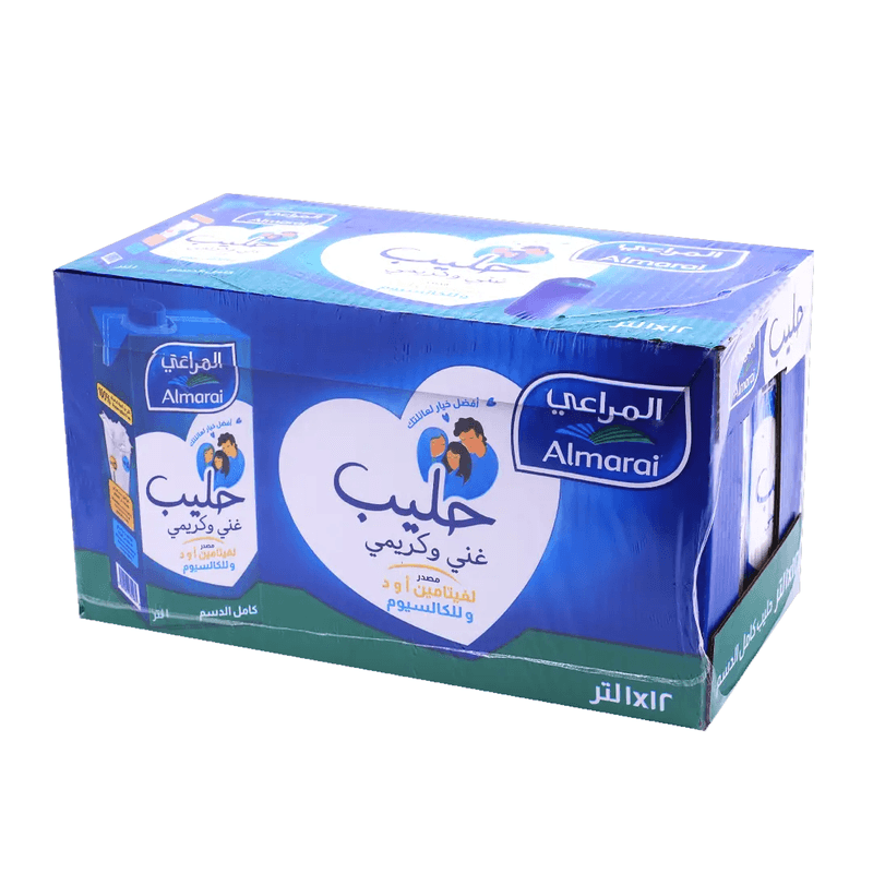 حليب المراعي كامل الدسم طويل الاجل 1لتر*12