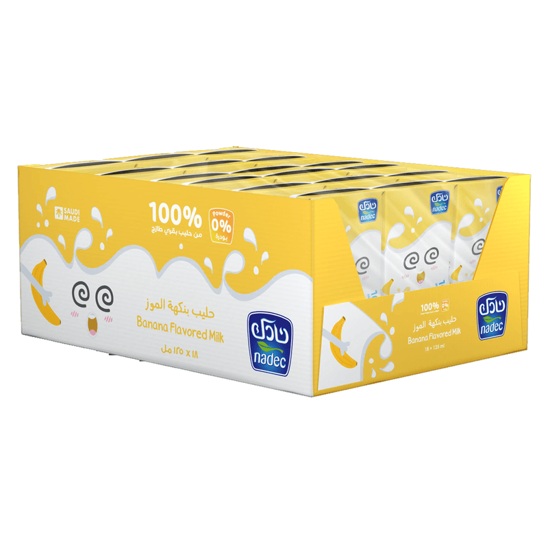 نادك حليب بنكهة موز  125مل*18