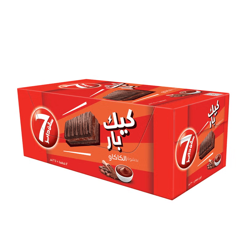 سفن دايز كيك بار الشوكلاته 25جم*12