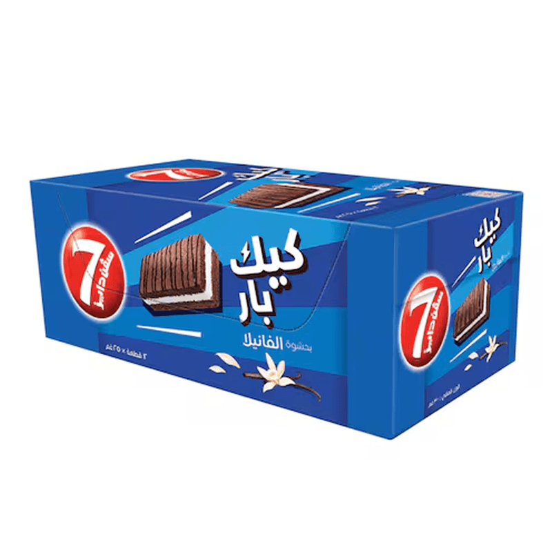 سفن دايز كيك بار الفانيلا 25جم*12