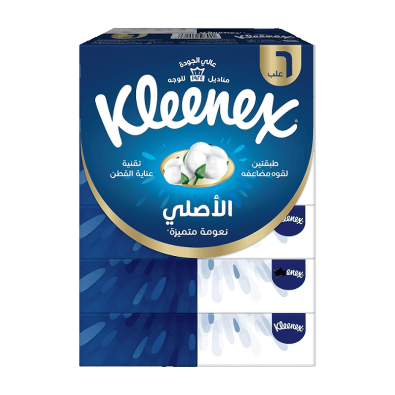 مناديل فاين كلينكس طبقتين عبوه 70منديل مزدج*6