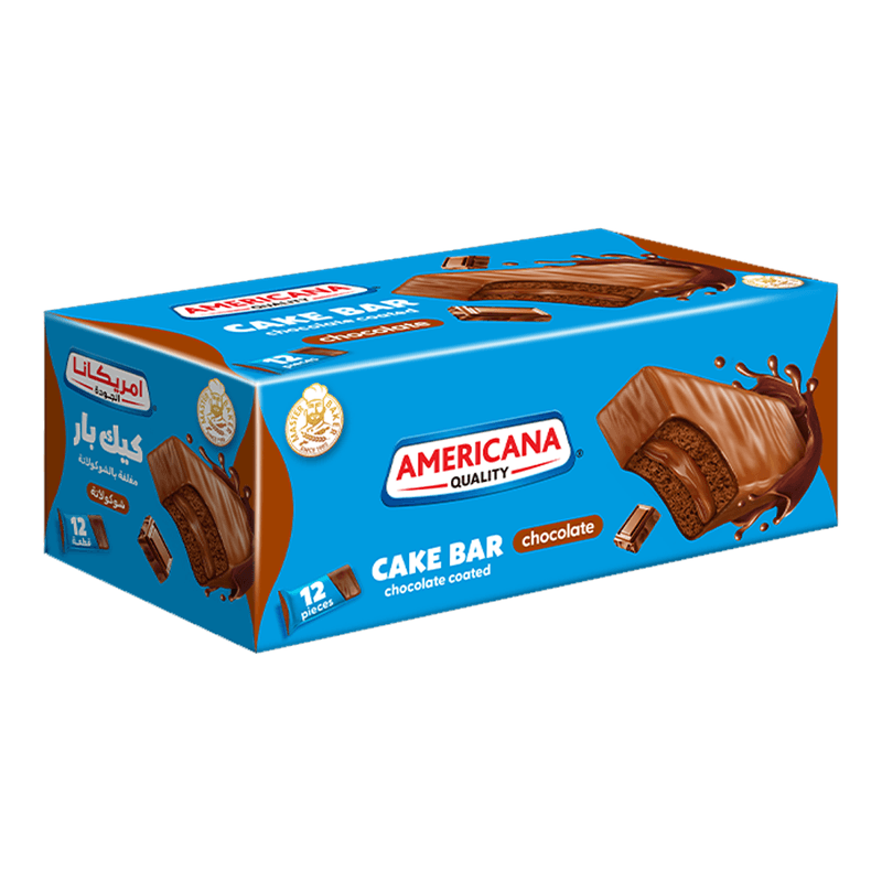 امريكانا كيك بار مغطي بالشوكولاتة 25 جرام*12