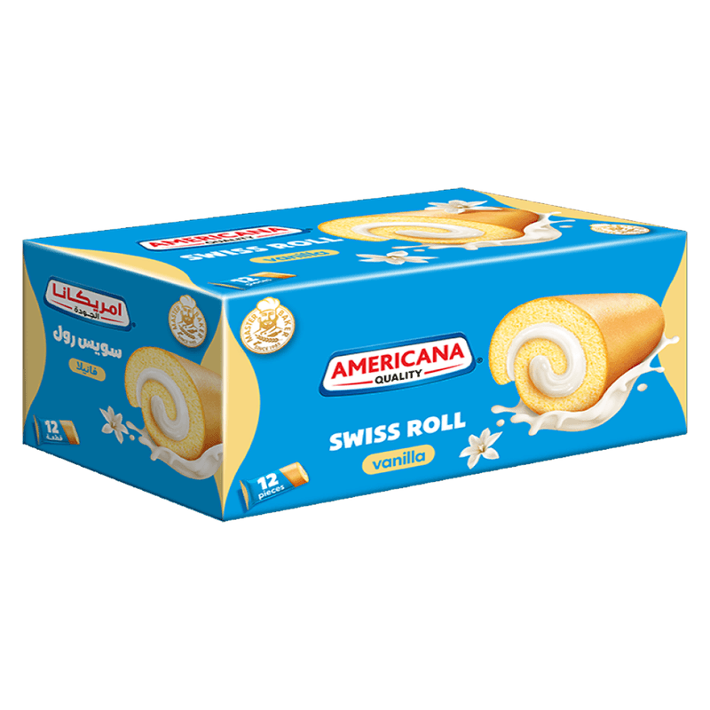 امريكانا سويس رول فانيلا 20جم*12