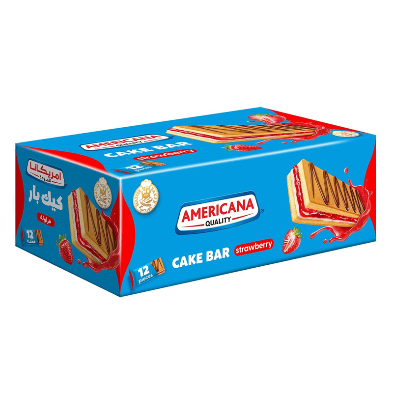 امريكانا كيك بار فراولة 20جم*12