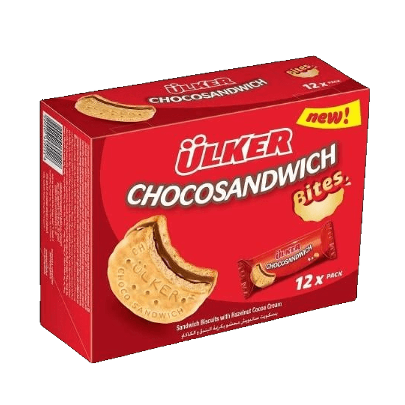 بسكويت اولكر ساندويتش محشو بكريمة البندق والكاكاو  32جم*12