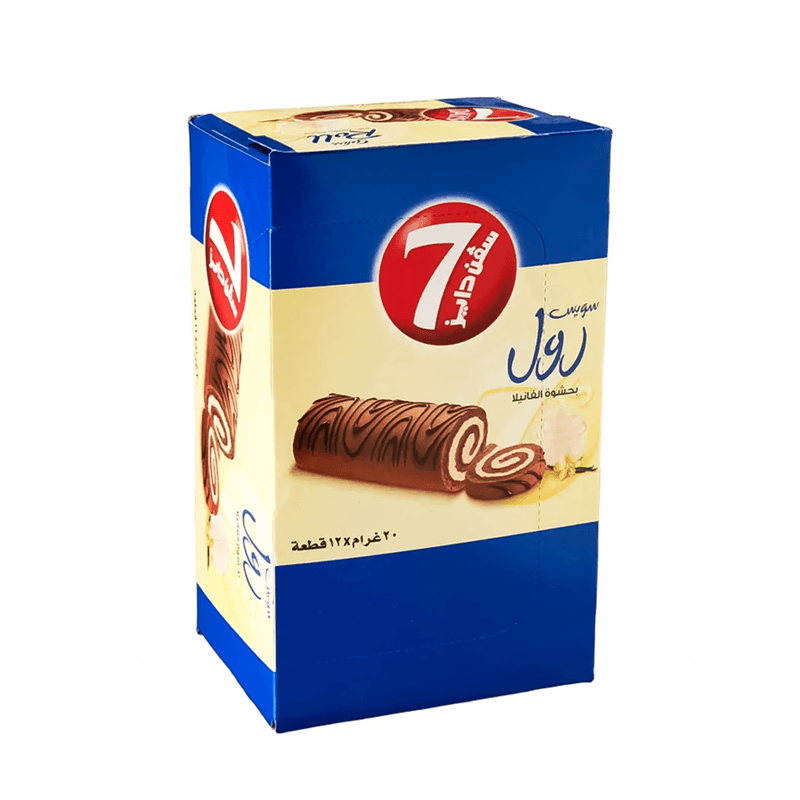 سفن دايز سويس رول الفانيلا  20جم*12