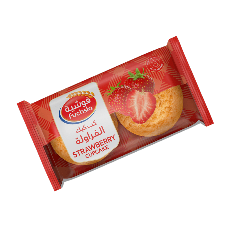 فوشية كب كيك الفراوله حبتين35جم
