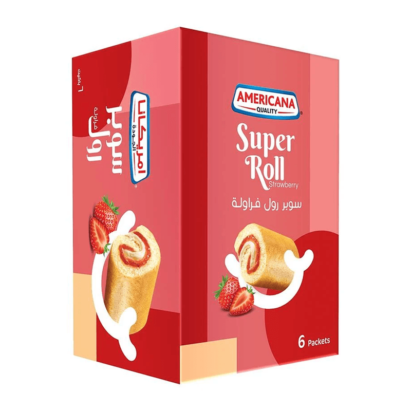 امريكانا سوبر رول فراولة 40جم*6