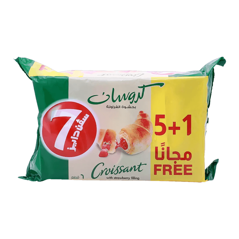 سفن دايز كروسان بحشوة الفراولة 5+1 مجانا