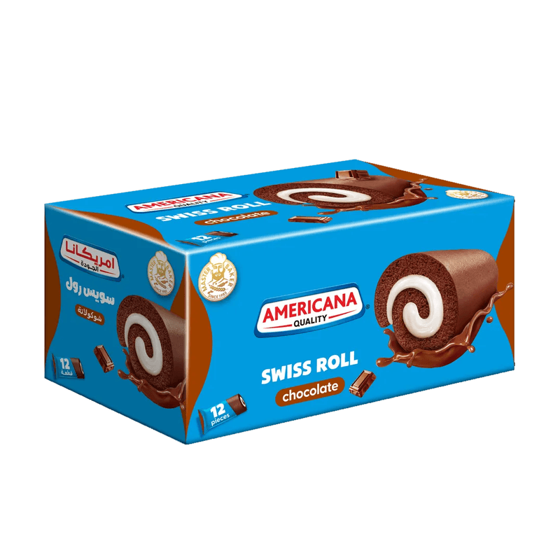 امريكانا سويس رول شوكولاتة 12 قطعة