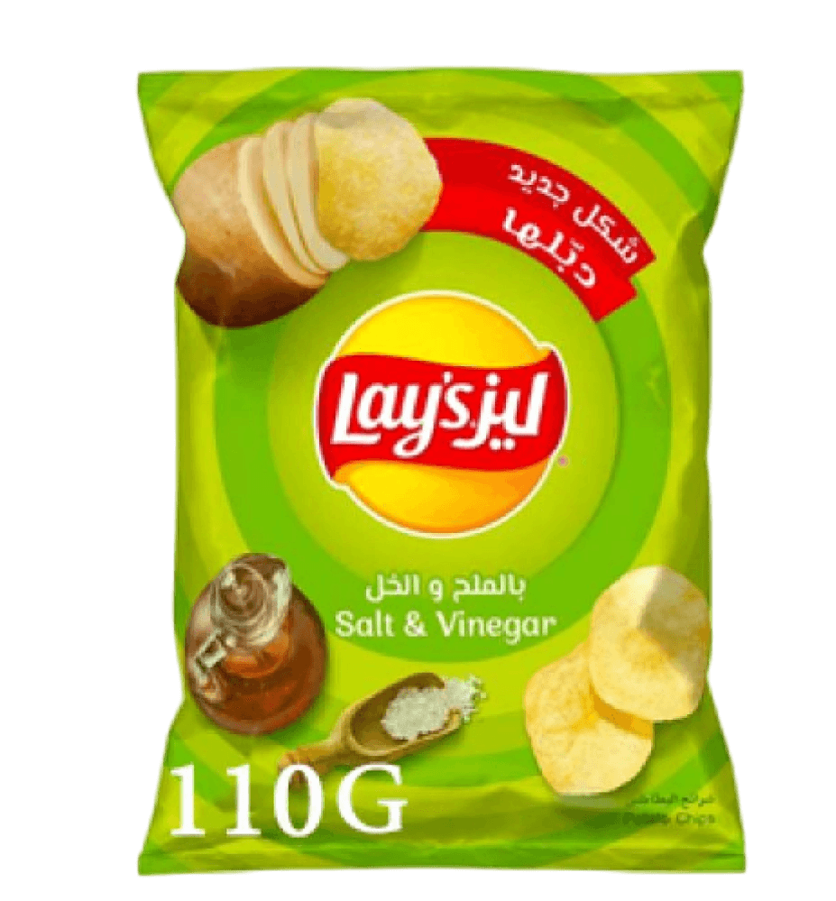 شرائح بطاطس ليز بالملح والخل 110 جم